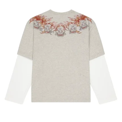 Thangka Layered Longsleeve Melange Grey