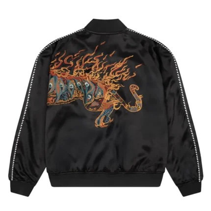 Thangka Satin Jacket - Black