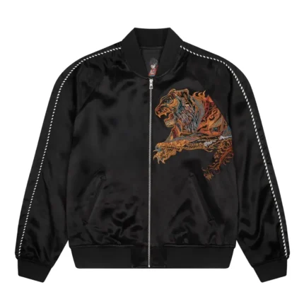 Thangka Satin Jacket Black