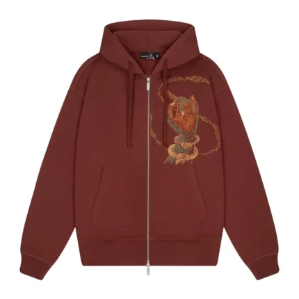 Thangka ZIP Up Burgundy Brown