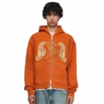 Thangka ZIP Up Hoodie - Orange Frant