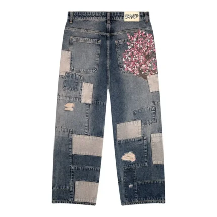 Blossom V2 Patchwork Washed Denim - Blue