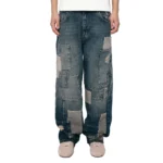 Blossom V2 Patchwork Washed Denim - Blue Front