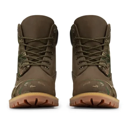 Camo Leather Boots - Khaki