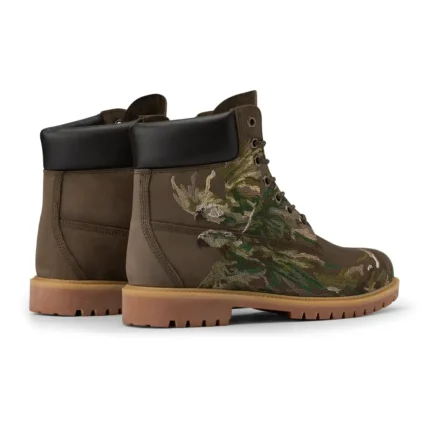 Camo Leather Boots Khaki
