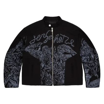 Hellboy Denim Biker Jacket Black