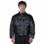 Hellboy Denim Biker Jacket - Black Front