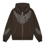 Hellboy ZIP Up Hoodie Anthracite - Dark Brown