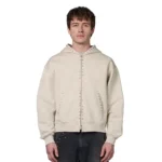Hellboy ZIP Up Hoodie Melange - Grey Front