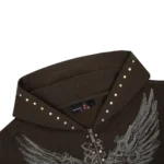 Hellboy ZIP Up Hoodies Anthracite - Dark Brown