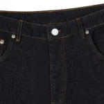 Kyoto Indigo Raw Denim - Black Zip