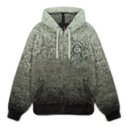 Nyc to Rio ZIP Up Hoodie Knit Green