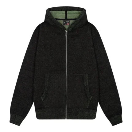 Nyc to Rio ZIP Up Knit Black Green