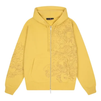 Thangka Hoodie ZIP Up Yellow