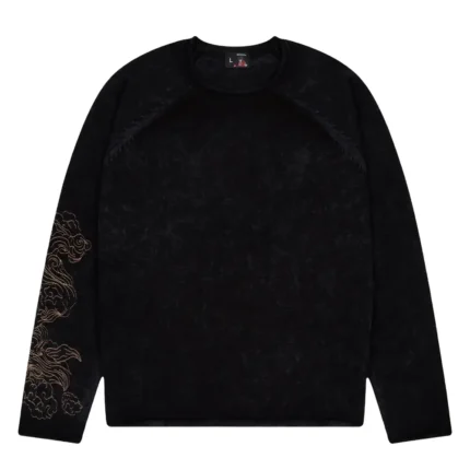 Thangka Sweatshirt Knit - Black