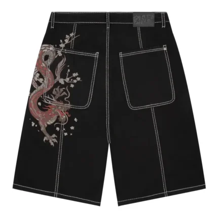 Yakuza Dragon Jorts - Black