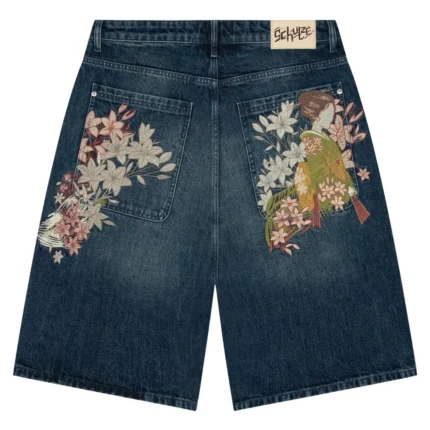Yakuza Indigo Washed Jorts Blue
