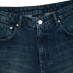 Yakuza Indigo Washed Jorts - Blue Zip