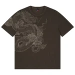 Yakuza Ribbed T Shirt Anthracite Brown
