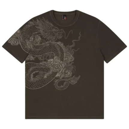 Yakuza Ribbed T Shirt Anthracite Brown
