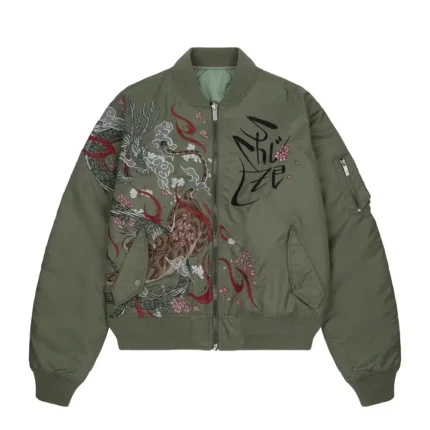 Yakuza V2 Bomber Jacket - Dark Green
