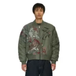 Yakuza V2 Bomber Jacket - Dark Green Front